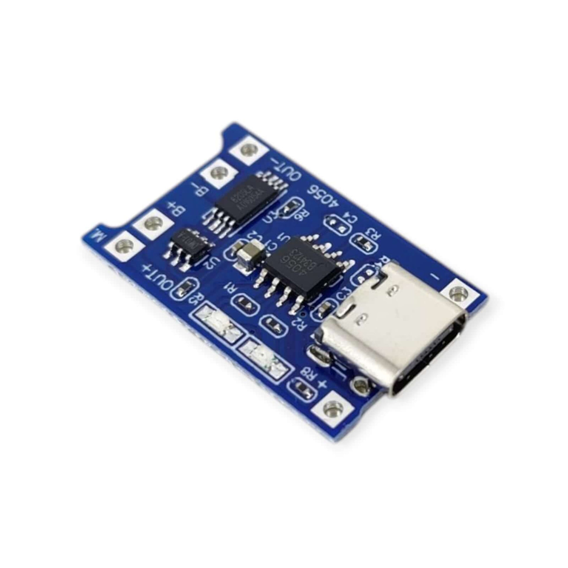 TP4056 Type-C USB 5V 1A lithium battery charger module with smooth PCB design for safe charging.