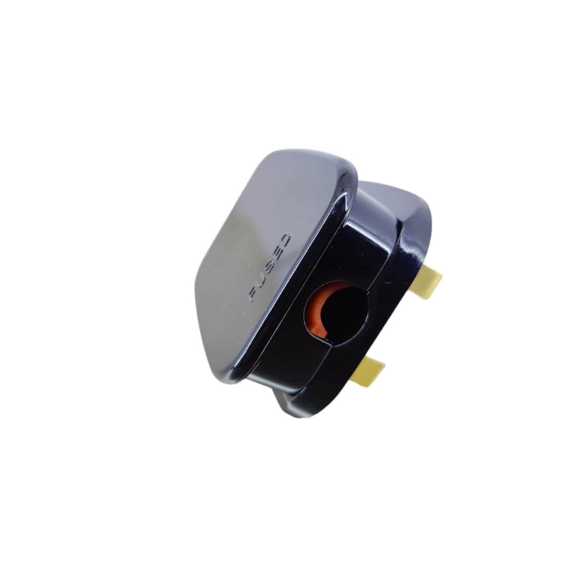 Eight UK 13A rewirable 3-pin power plug in black for safe appliance connections.