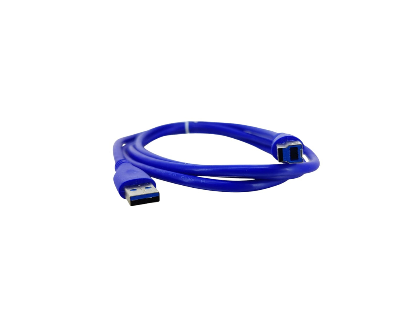Close-up of USB 3.0 B Male connector end of the cable