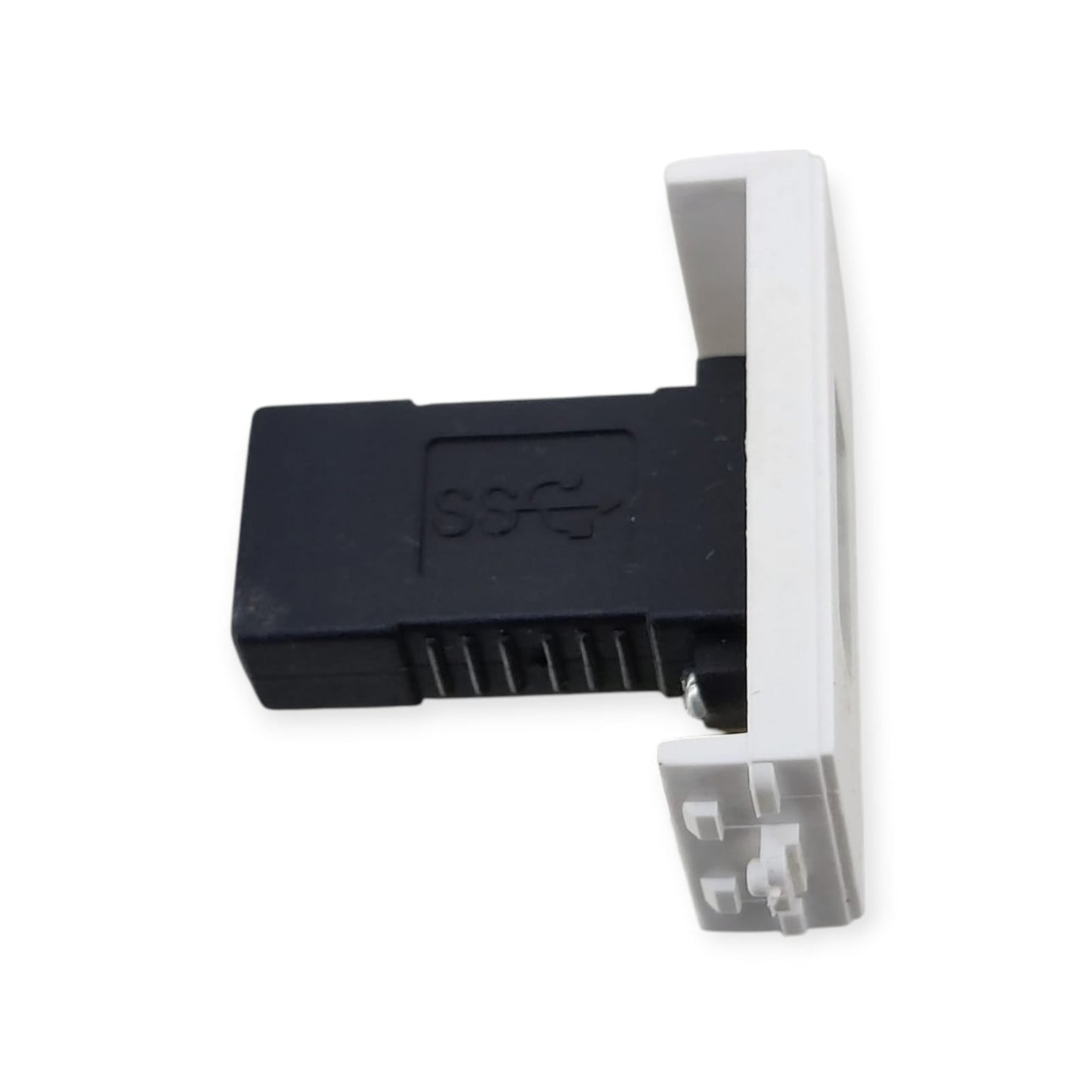 Side view of the USB 3.0 keystone module highlighting the SuperSpeed (SS) logo.
