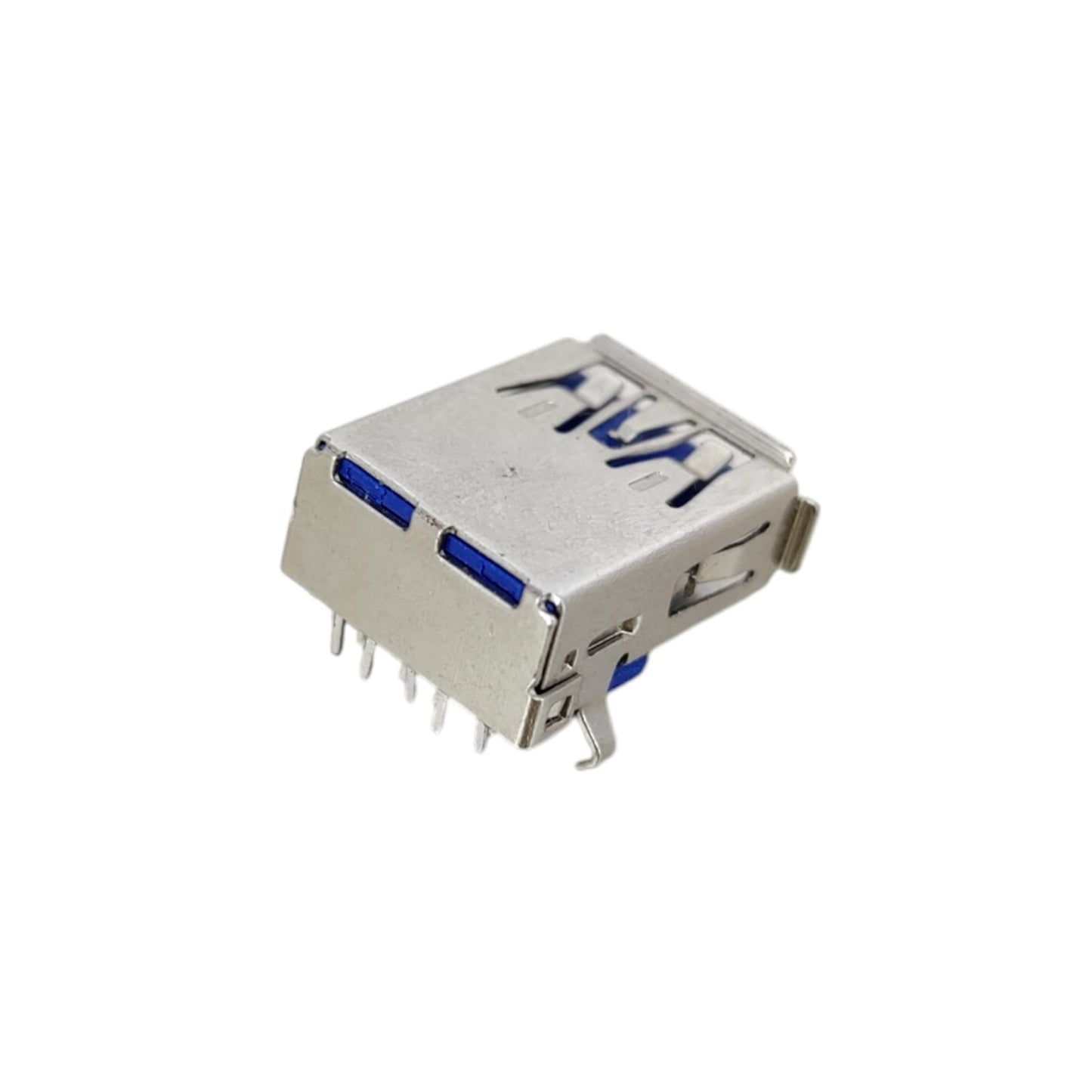 Side view of metal casing for USB 3.0 female port repair part