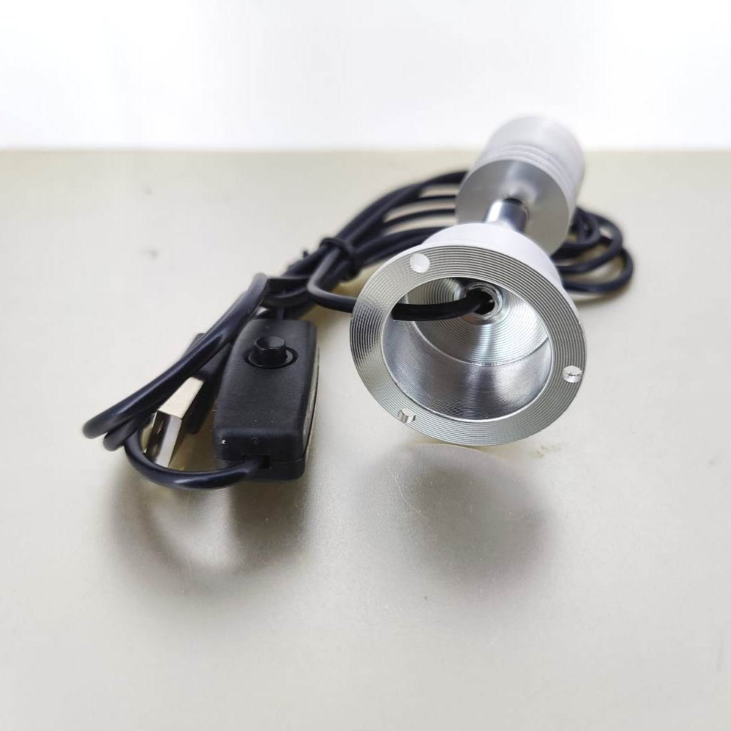 USB 5V LED Mini Spotlight with switch, ideal for jewelry cabinets and accent lighting.
