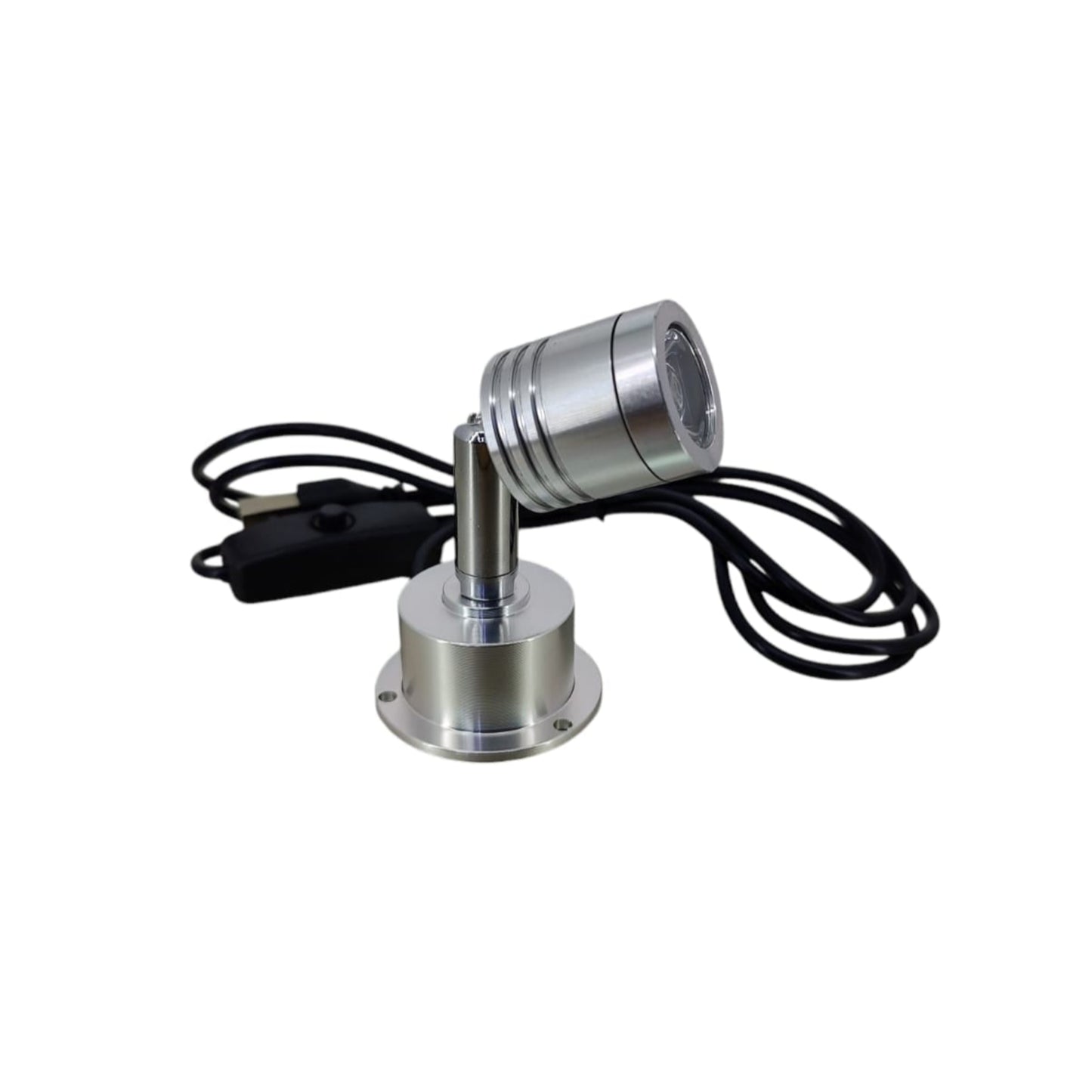 USB 5V LED Mini Spotlight with switch, ideal for jewelry cabinets and focused lighting.