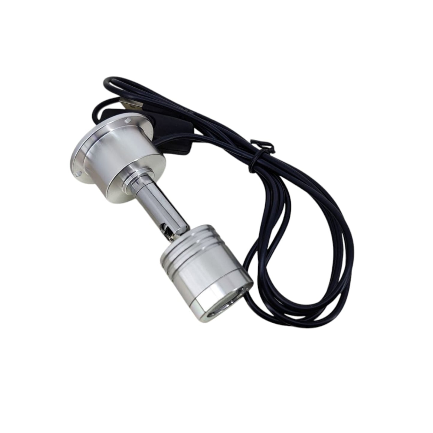 USB 5V LED 3W Mini Spotlight with switch and cable for jewelry displays and accent lighting.