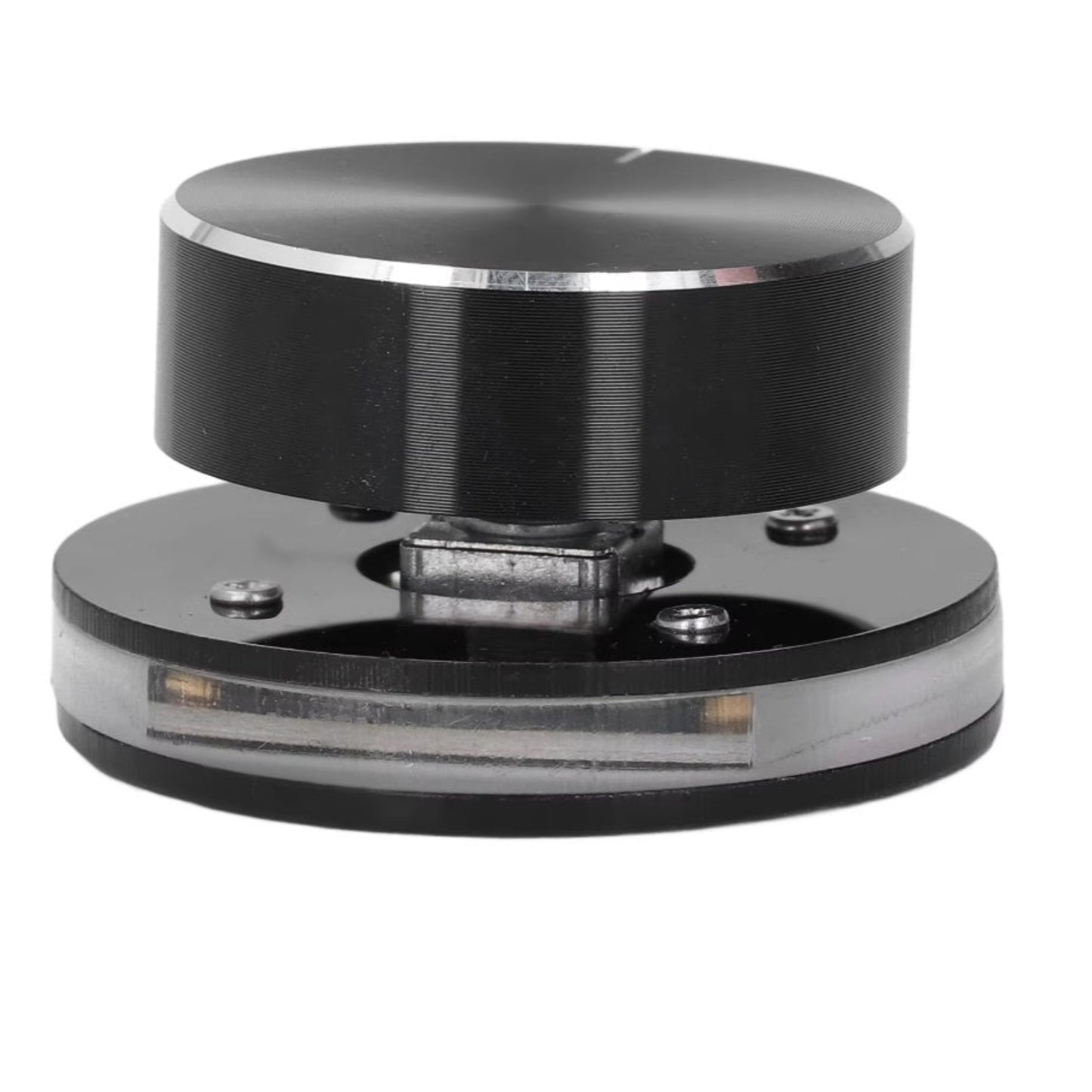 USB-C volume control knob with RGB light for seamless audio adjustments on PC and devices.