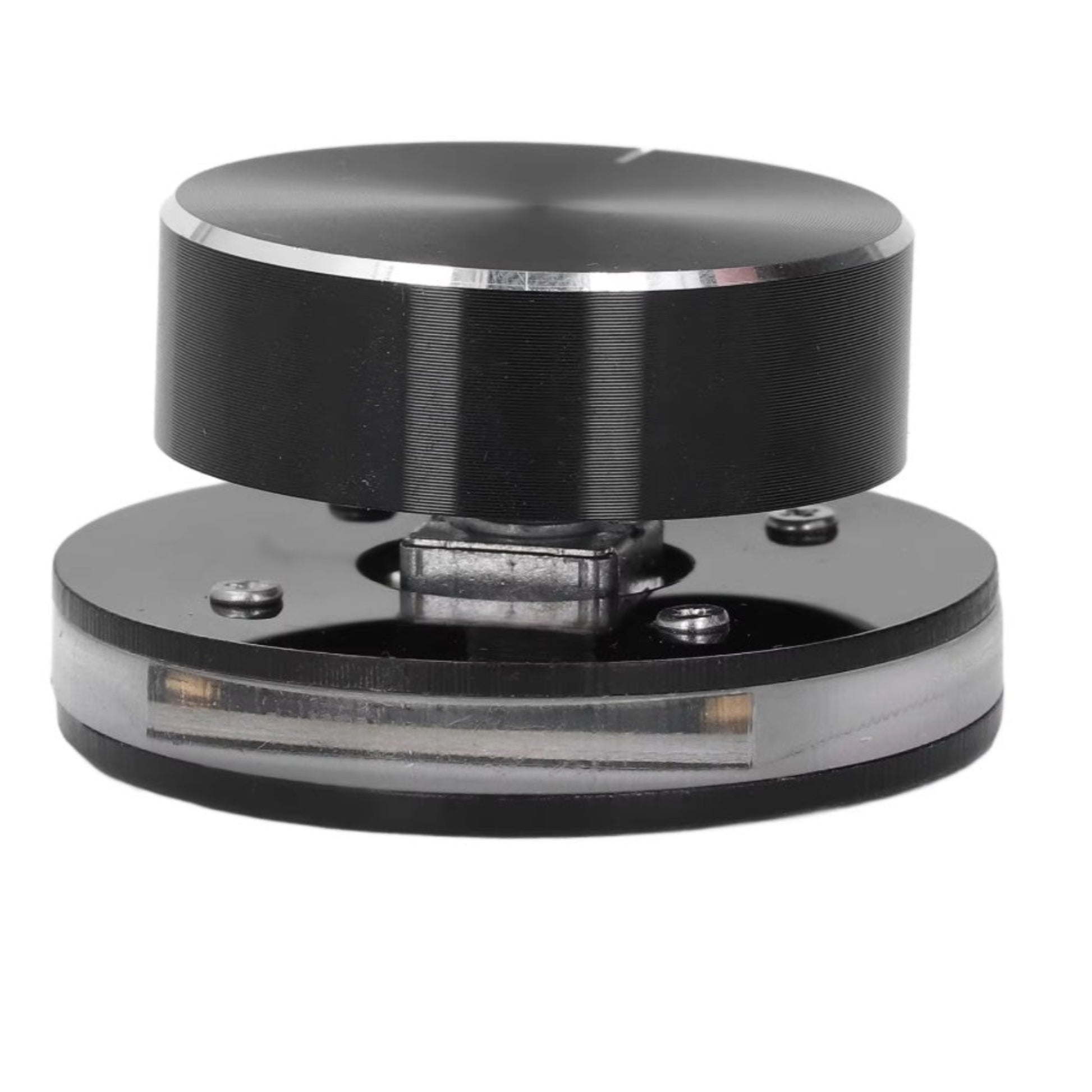 USB-C volume control knob with RGB light for seamless audio adjustments on PC and devices.