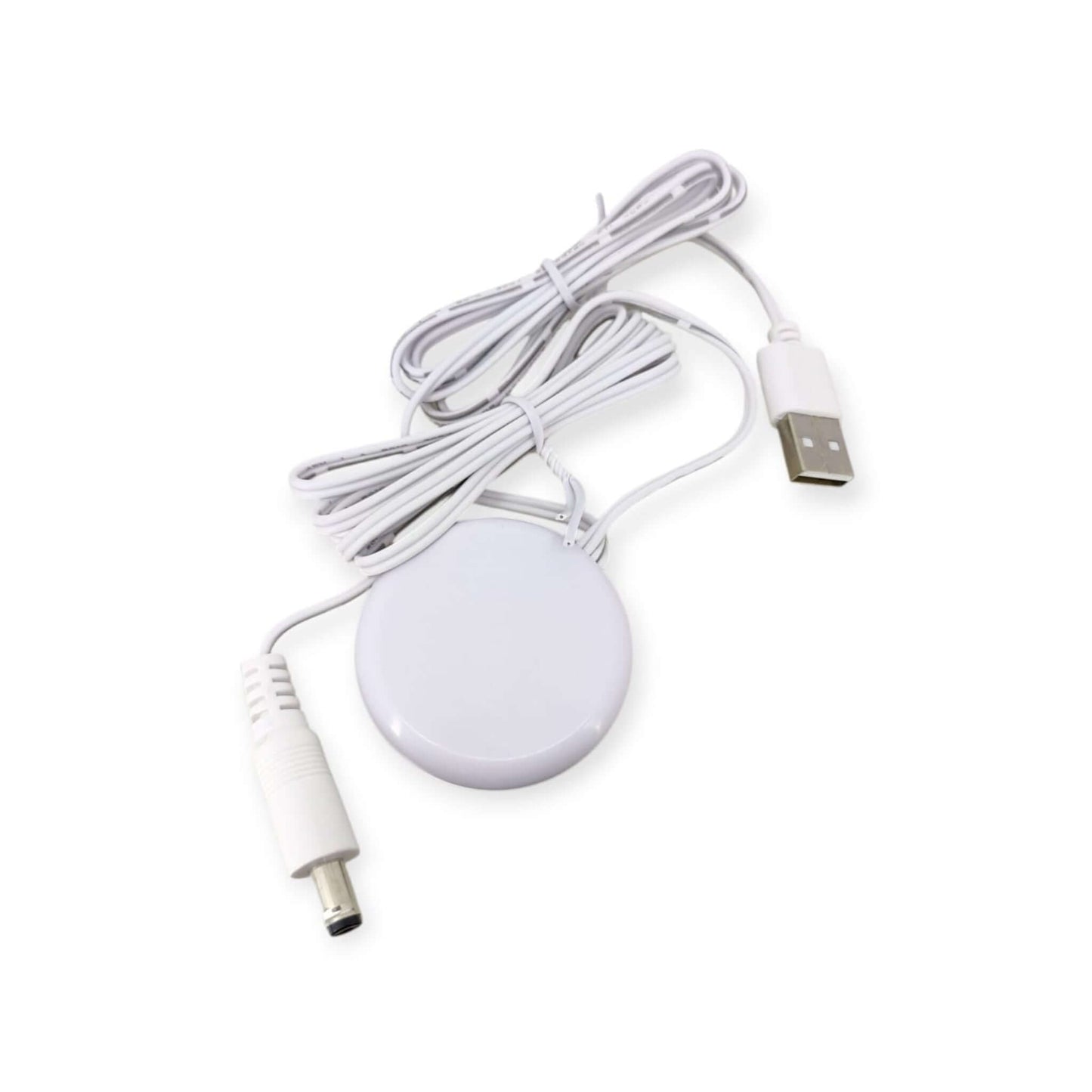 The USB version of the wave sensor switch, featuring a USB-A input and a female DC barrel connector output for 5V lights.