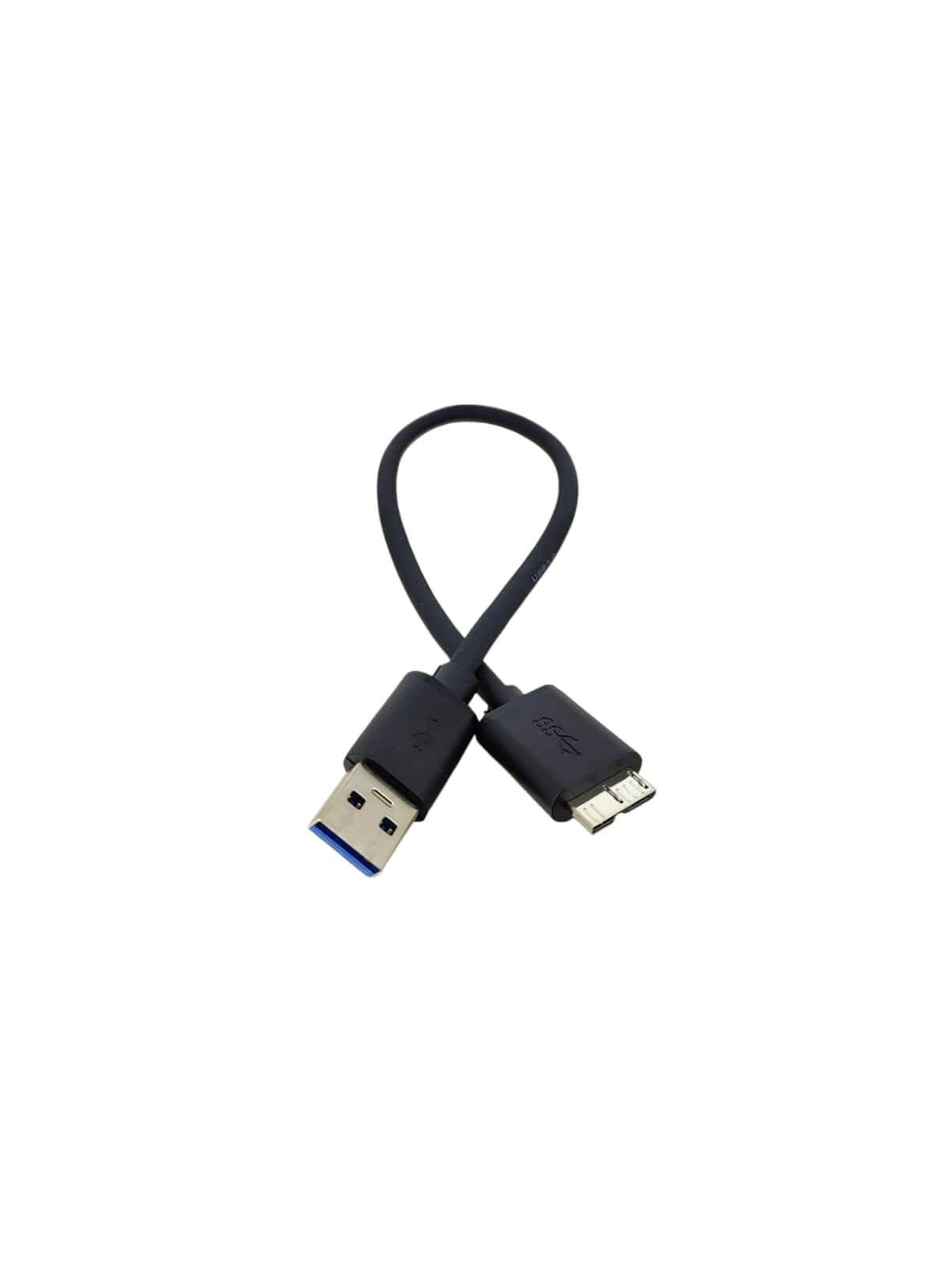 30cm USB 3.0 A Male to Micro B cable for quick data transfer and charging external HDDs and SSDs.