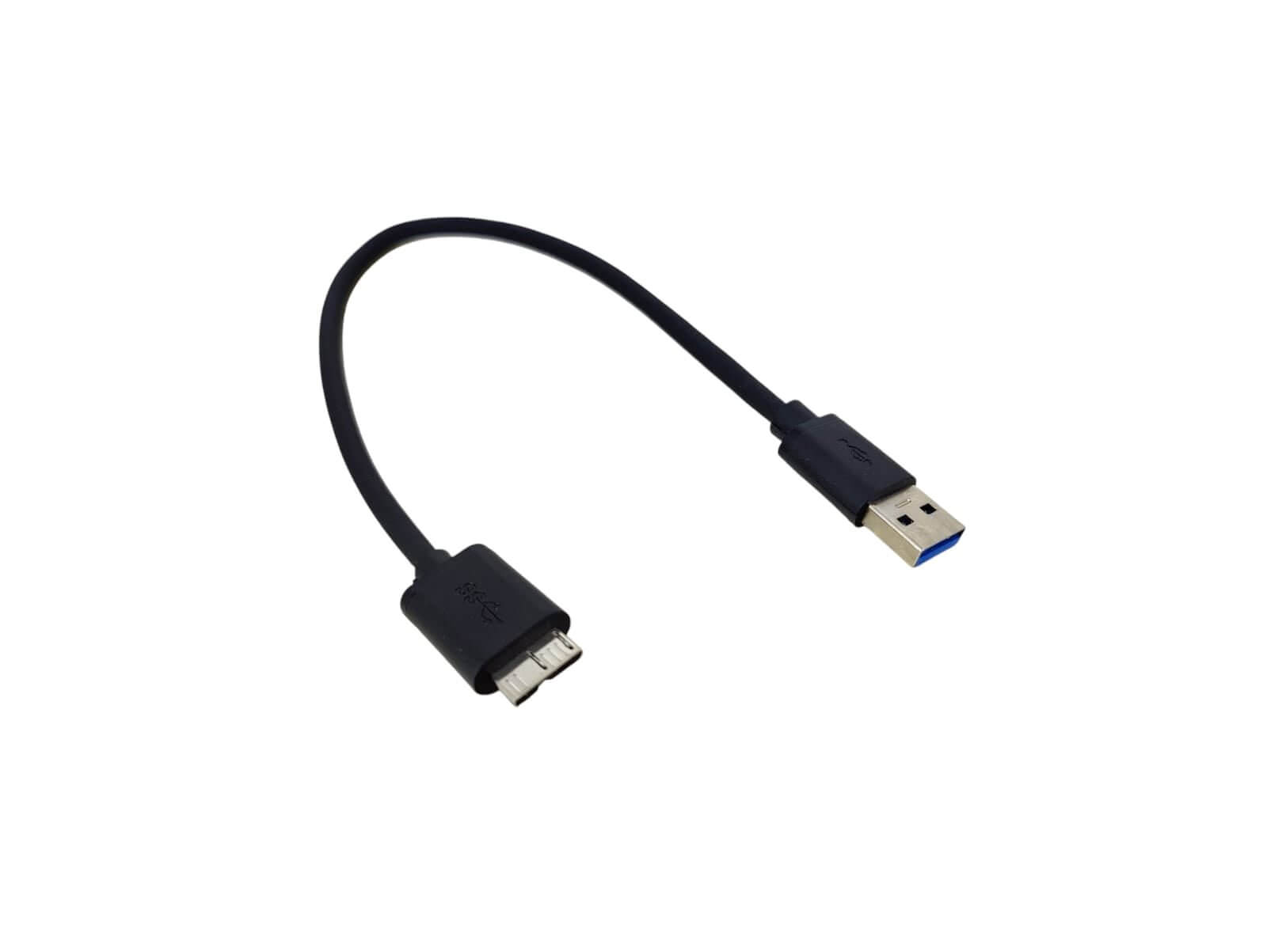 30cm USB 3.0 A Male to Micro B cable for fast data syncing with external HDDs and SSDs.