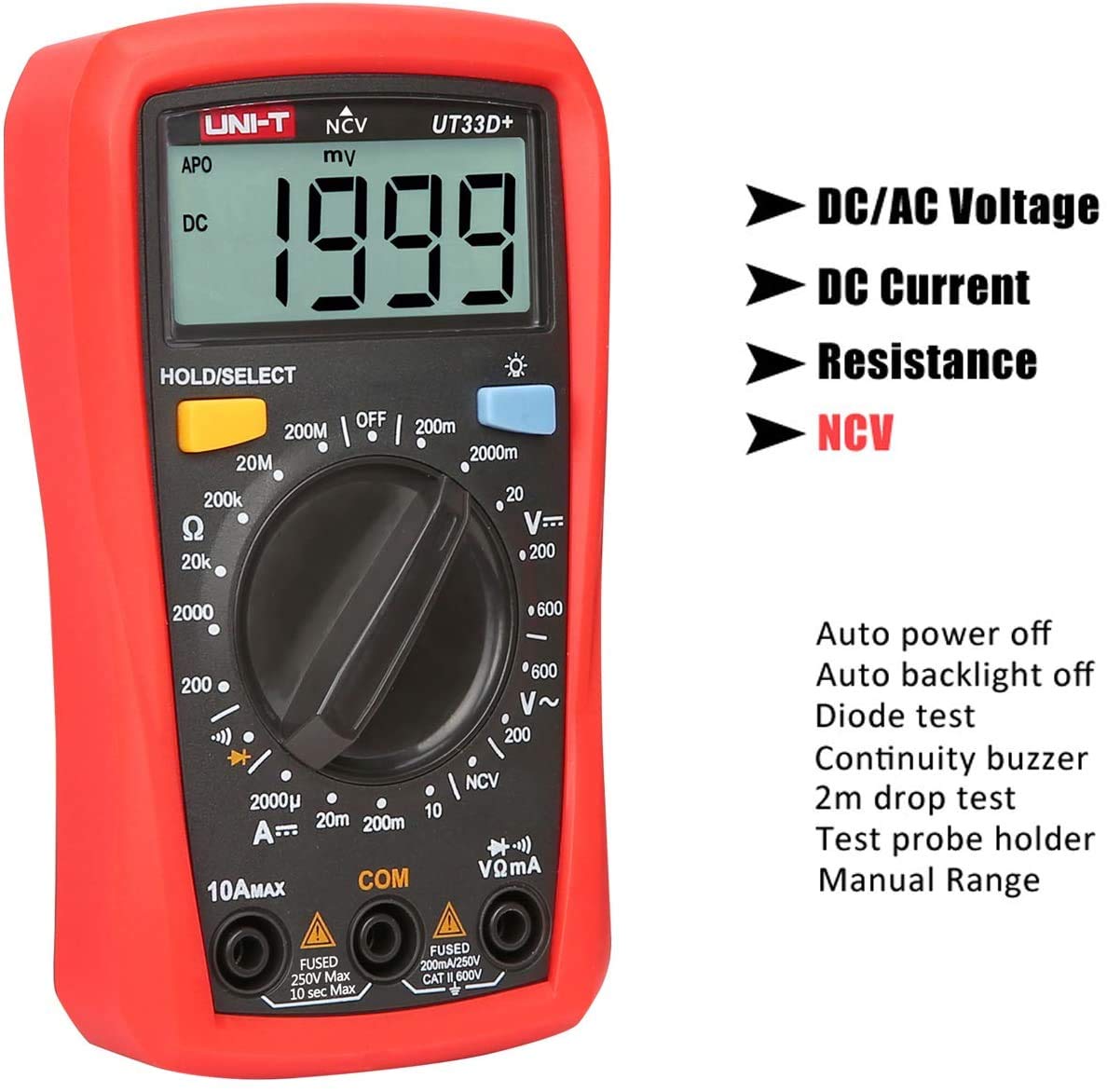 UNI-T UT33D+ Palm Size Multimeter