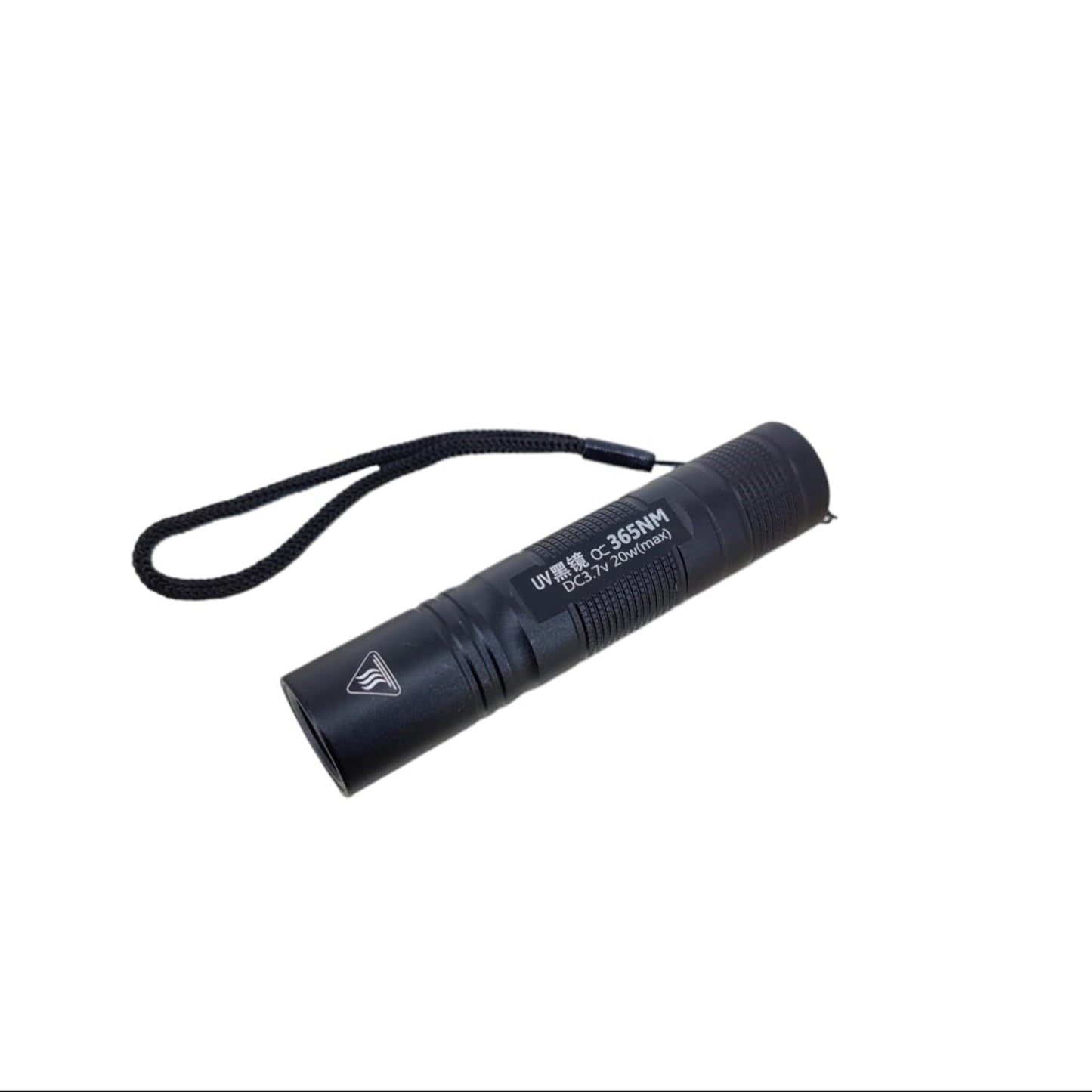 Rechargeable 365nm UV flashlight with filter, ideal for mineral hunting and pet urine detection.