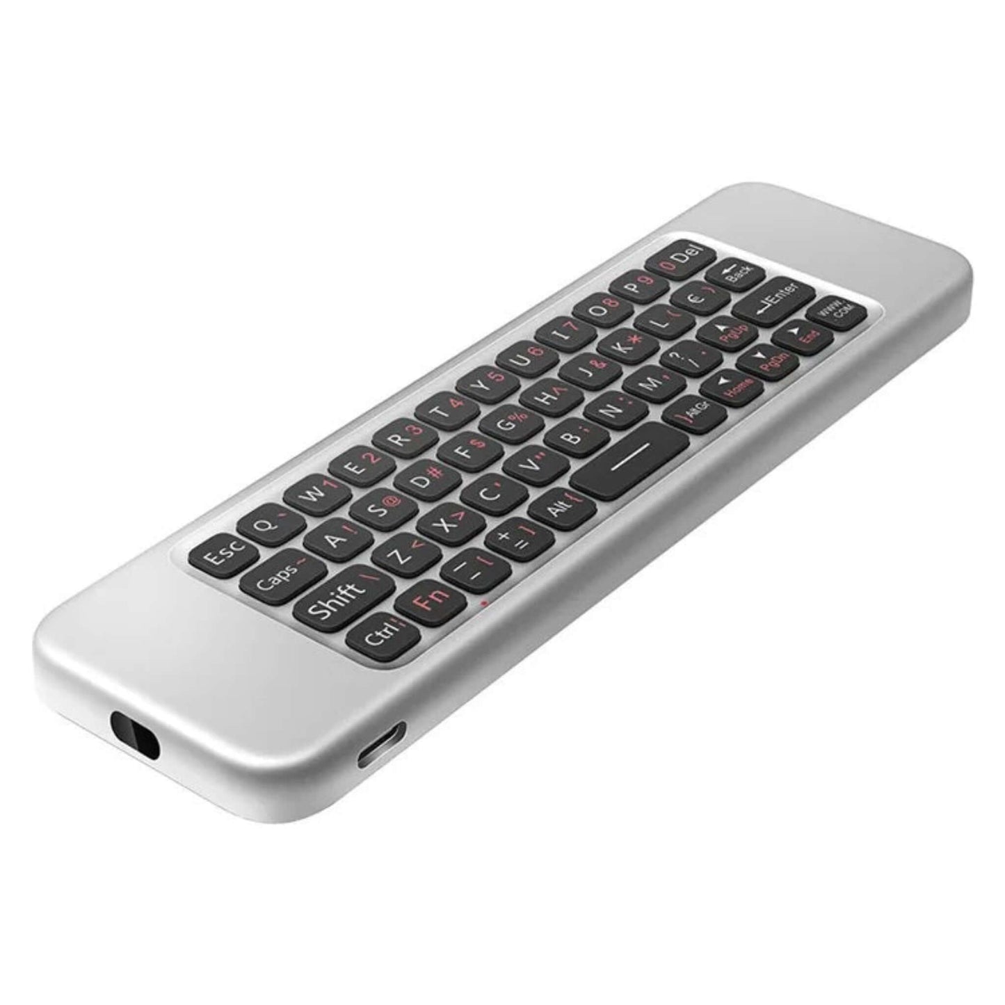 W3 Air Mouse featuring a sleek design and mini wireless keyboard for smart device control.