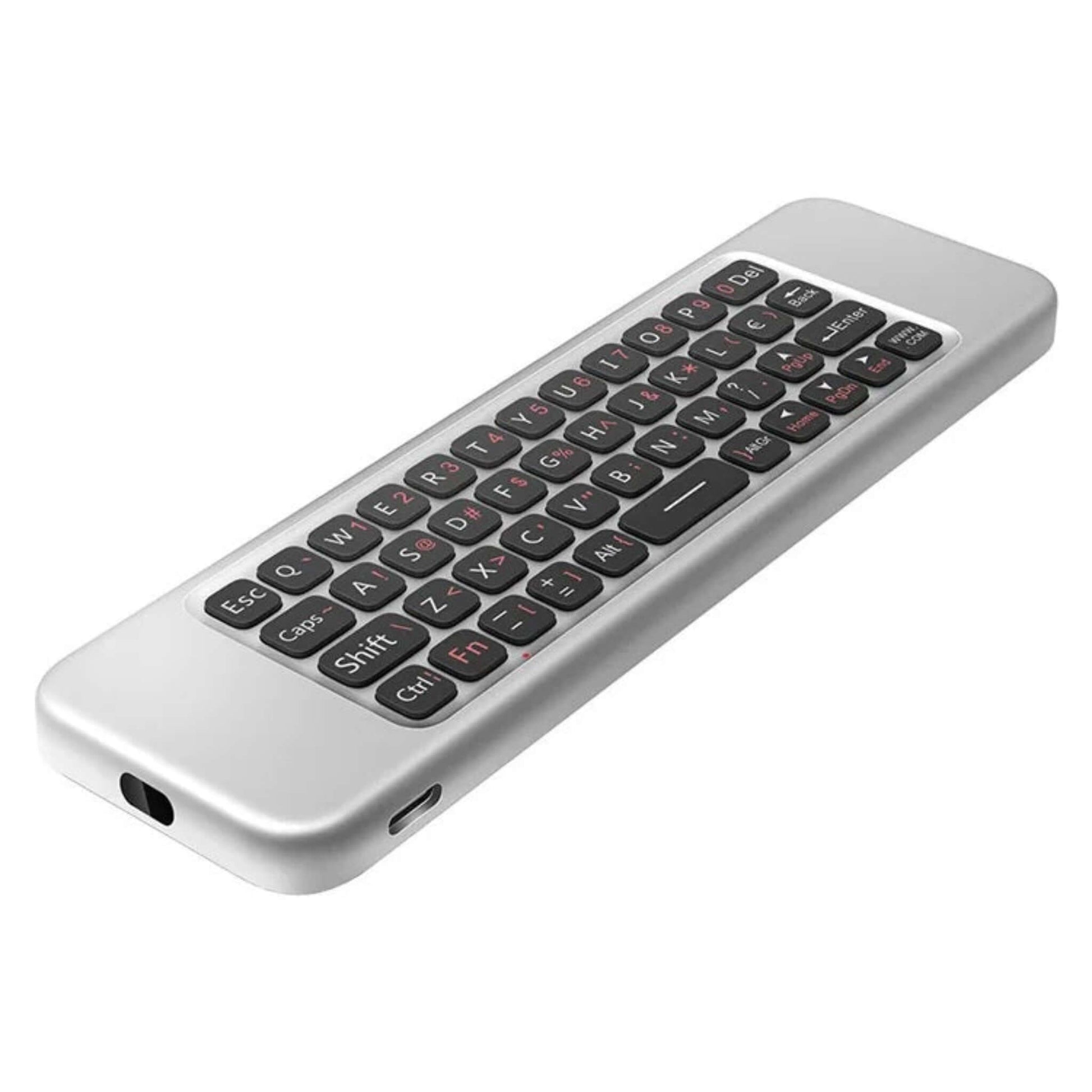 W3 Air Mouse featuring a sleek design and mini wireless keyboard for smart device control.