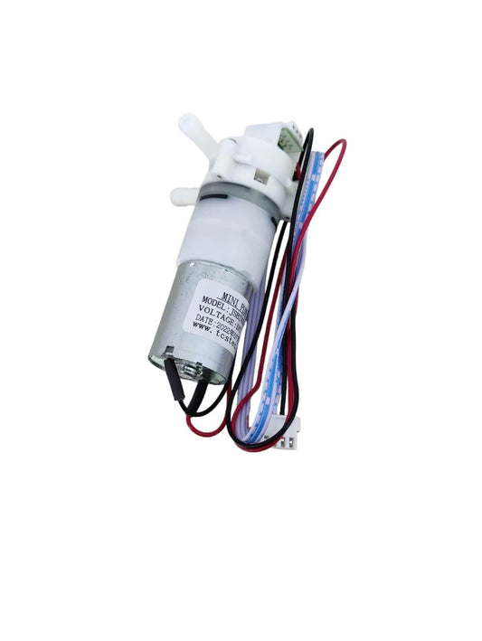 DC12V mini vacuum pump with 370 motor, low noise diaphragm, and self-priming capabilities.