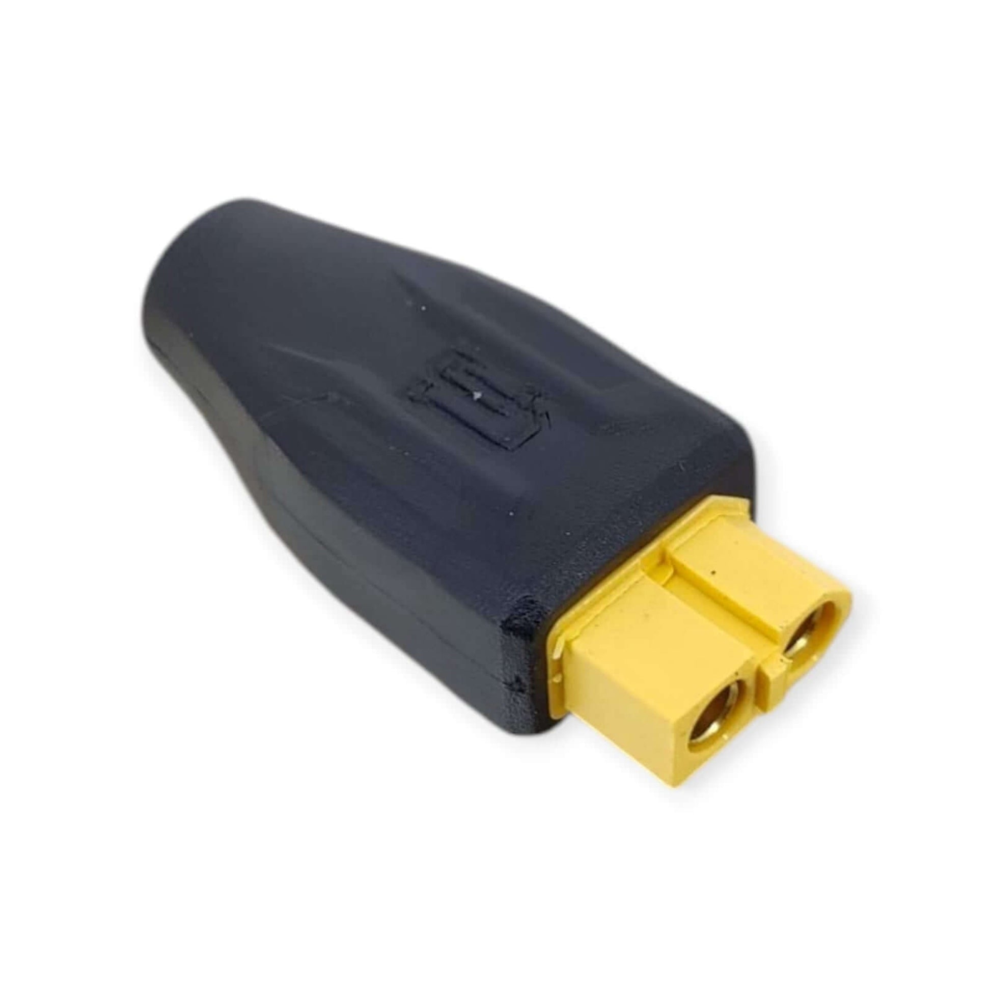 XT60 female to 5.5x2.1mm female DC adapter for versatile power connectivity and bi-directional support.