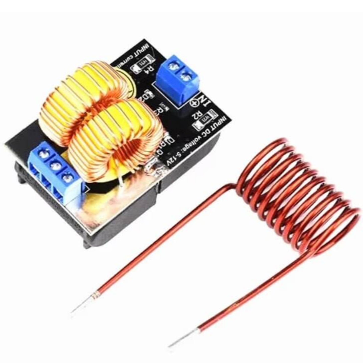 ZVS induction heating module with coil, 5-12V, ideal for DIY projects, rapid heating up to 120W