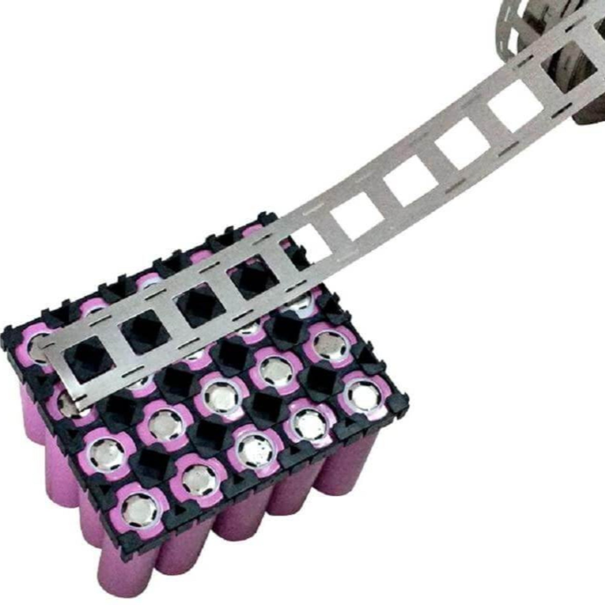 10M nickel-plated steel strip for 18650 battery spot welding, connecting parallel battery packs efficiently.