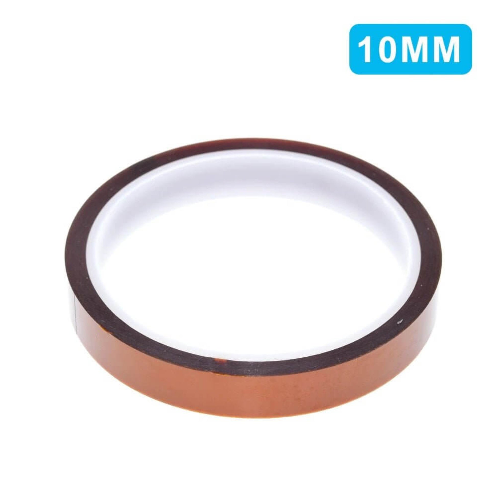 10mm wide heat resistant polyimide tape roll for electronics and electrical insulation.