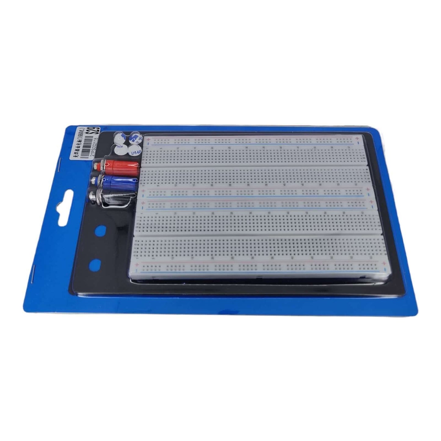 1660-hole solderless breadboard protoboard kit with power binding posts for electronic testing.