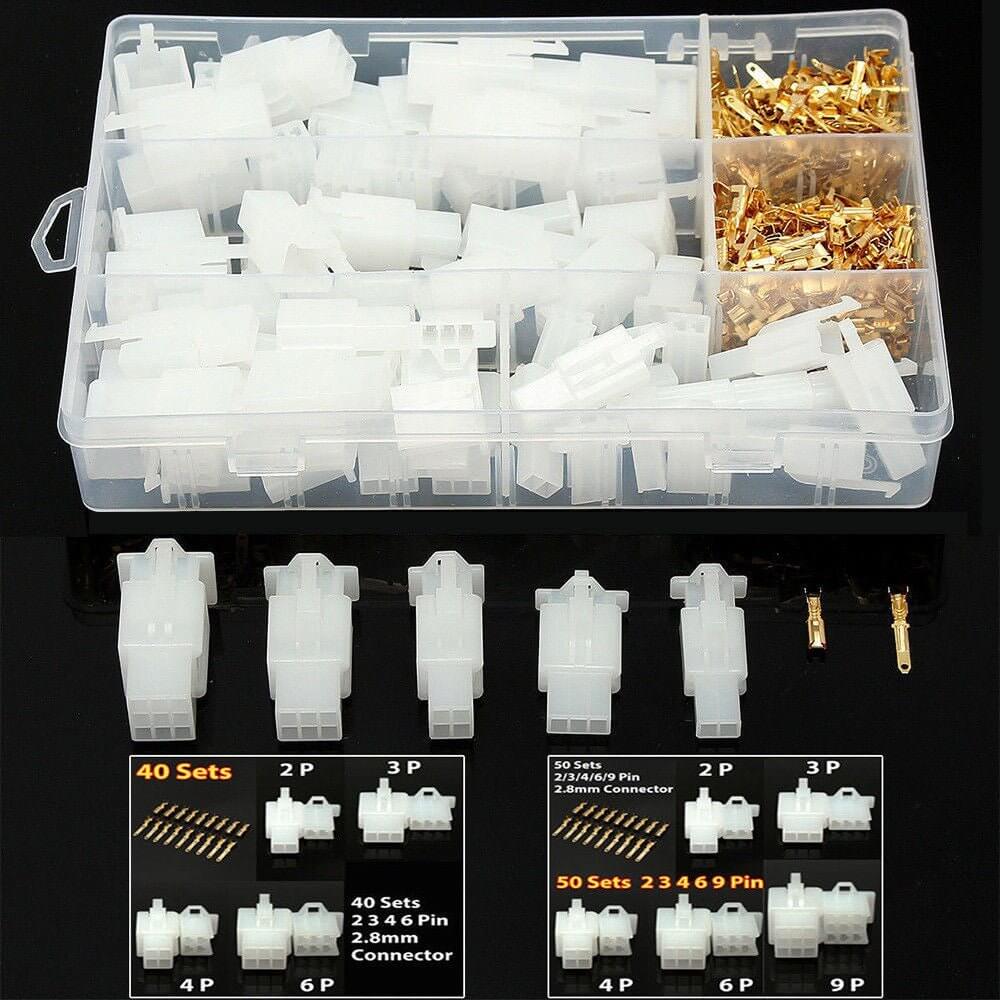 380Pcs/set Car Motorcycle Electrical 2.8mm 2 3 4 6 Pin Wire Terminal Connector - Sun Cheong Computer Company Limited