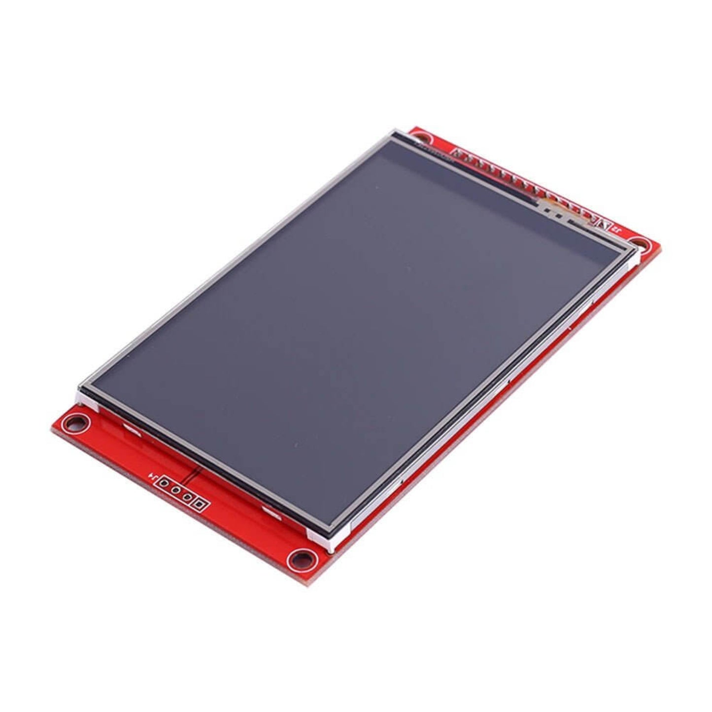 Angled view of the bright 3.5-inch IPS 480x320 TFT Touch LCD module for Arduino/MCU projects.