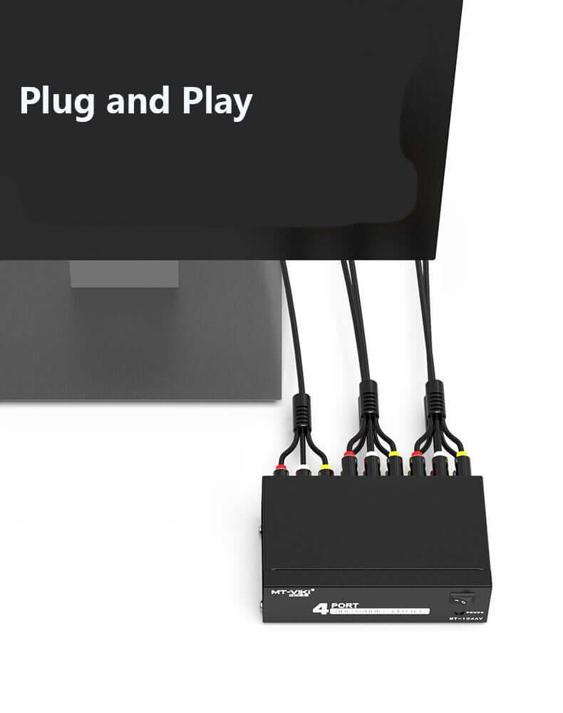 MT - VIKI AV Splitter 1 in 4 out 4 Port Rca Av Splitter - Sun Cheong Computer Company Limited