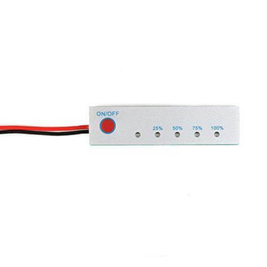 4S 16.8V lithium battery capacity indicator with LED power level display and on/off switch.