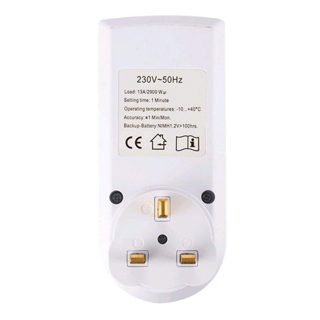 AC 230V 13A Digital LCD Display Timer Switch UK Plug-in Timing Outlet Socket - Sun Cheong Computer Company Limited
