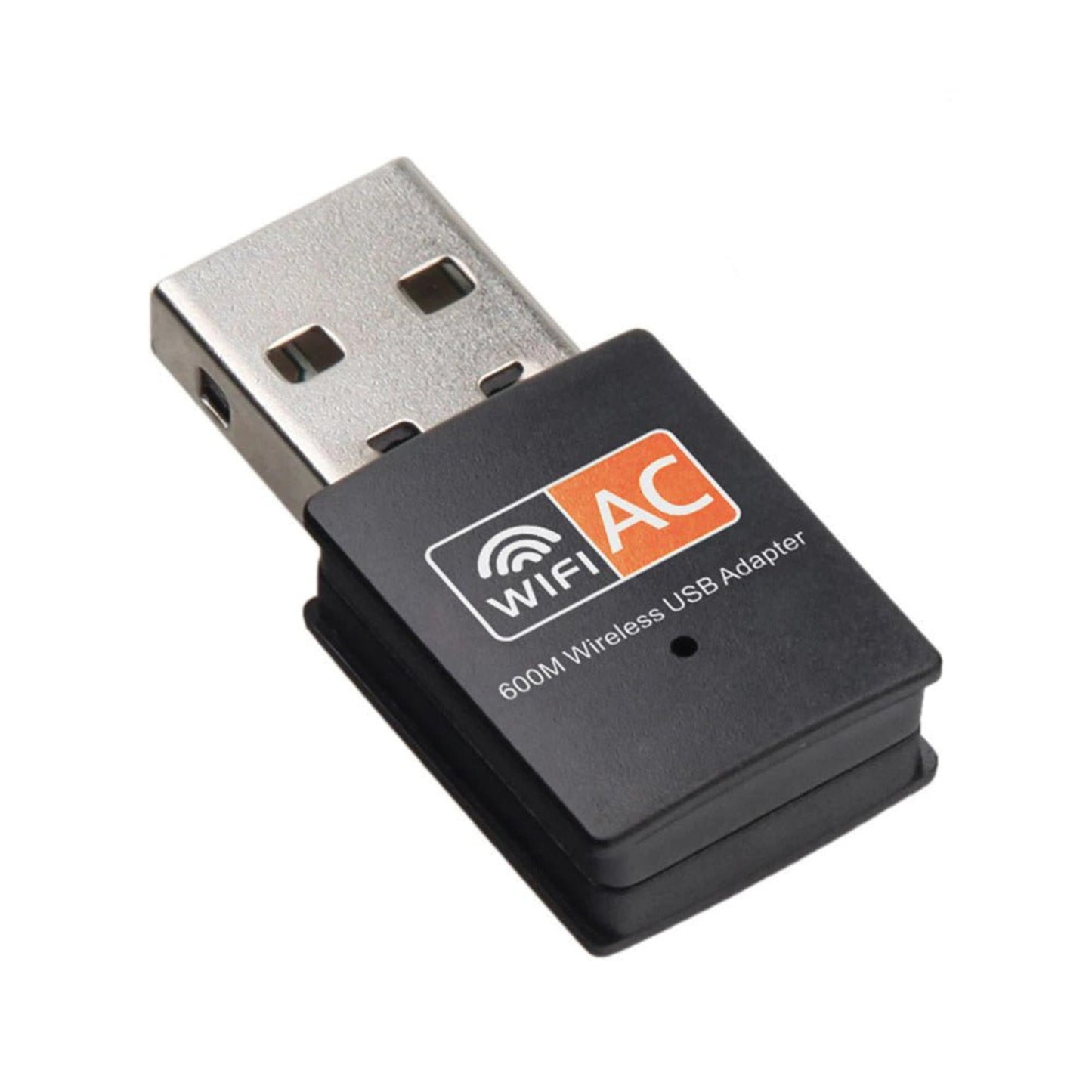 600Mbps Dual-Band USB WiFi Adapter showcasing 2.4GHz and 5GHz connectivity for fast internet access, ideal for various devices.