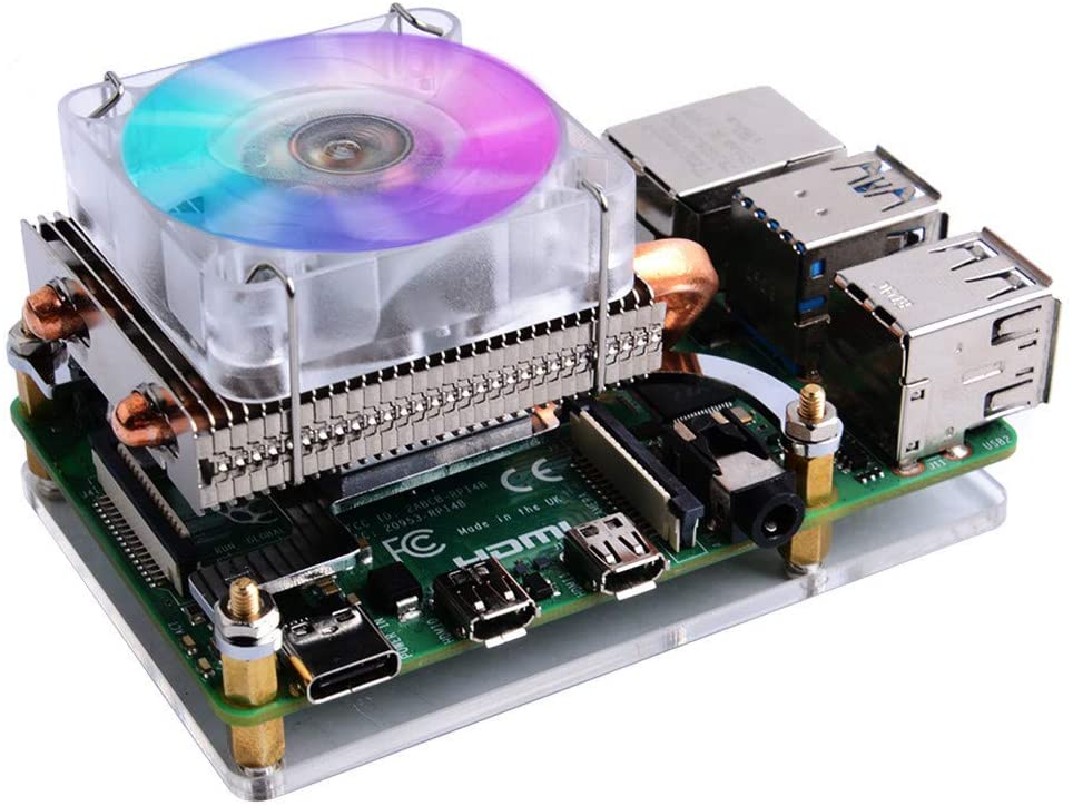 Raspberry Pi 4B/3B+/3B冰塔式散熱器 可選銀或黑