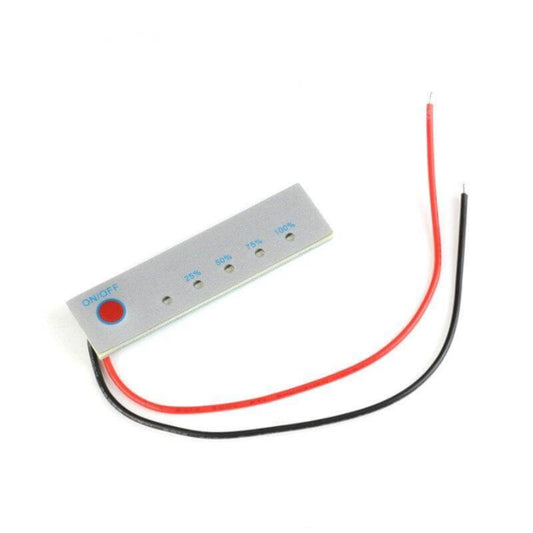 8.4V 2-series lithium battery monitor with red and black connecting wires, ideal for DIY projects.