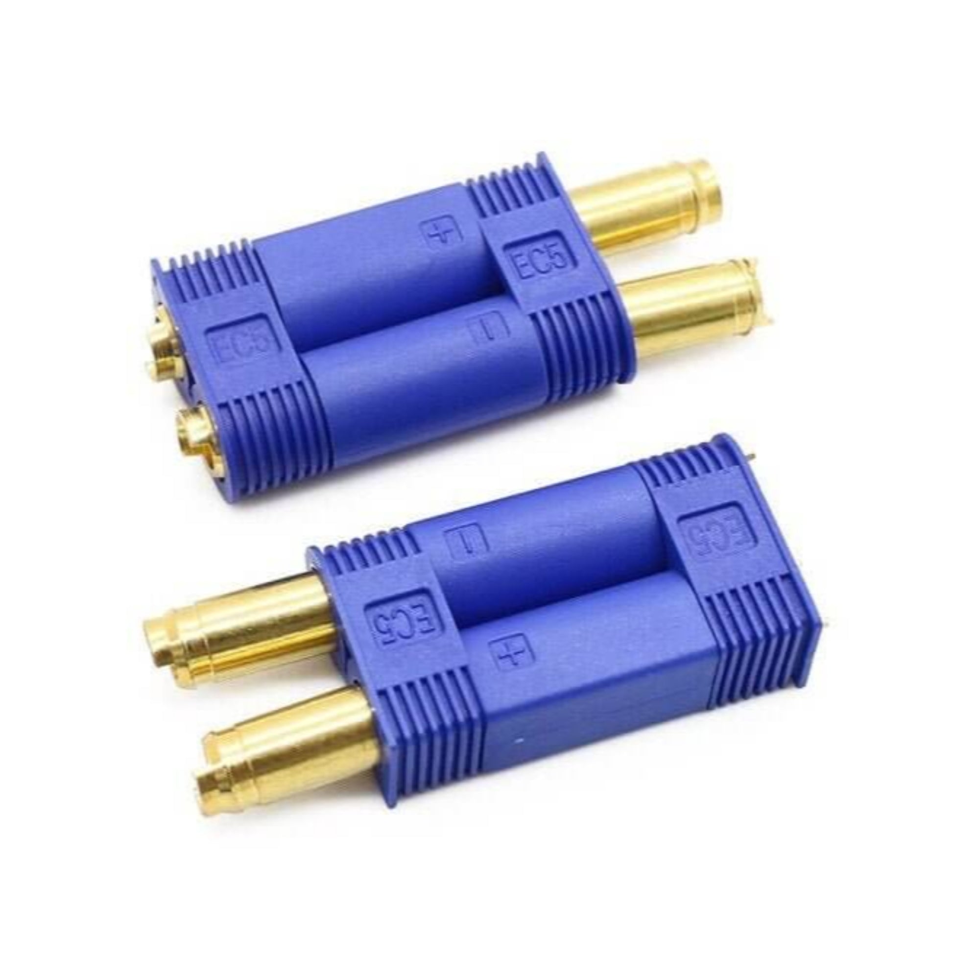 EC5 male/female connectors for RC LiPo battery charging, 5mm, 100A, ergonomic grip, reliable, and safe.