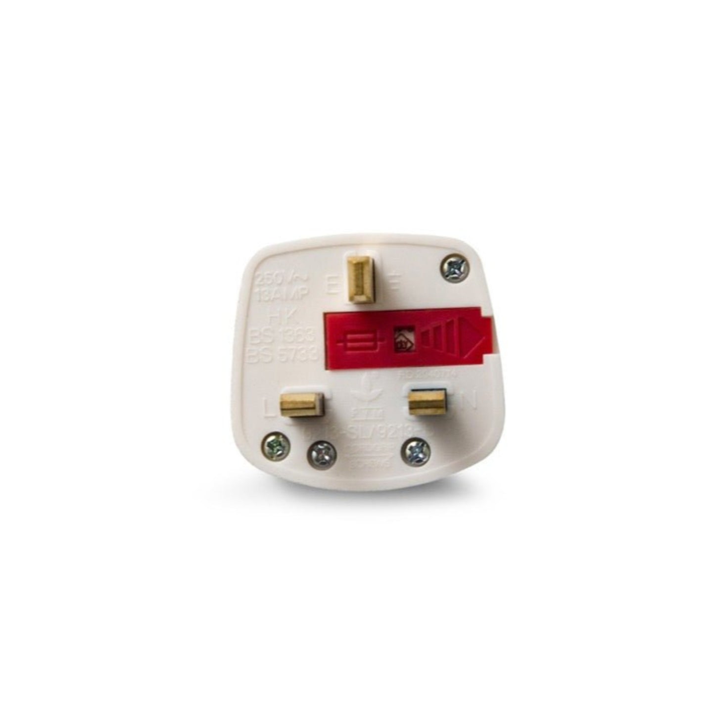 FYM UK 13A plug with switch and red neon light indicator, CE and BS 1362 compliant design.