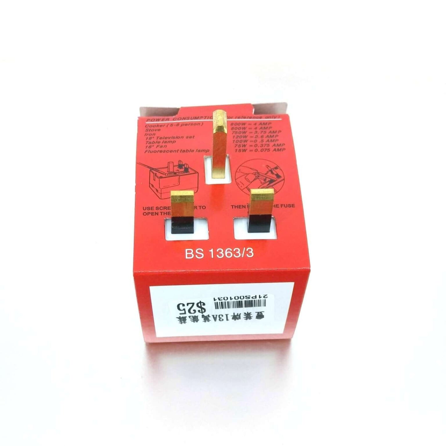FYM UK 3 Pin Double Socket Splitter adapter compliant with BS 1363/3 standards for safe and efficient power use.
