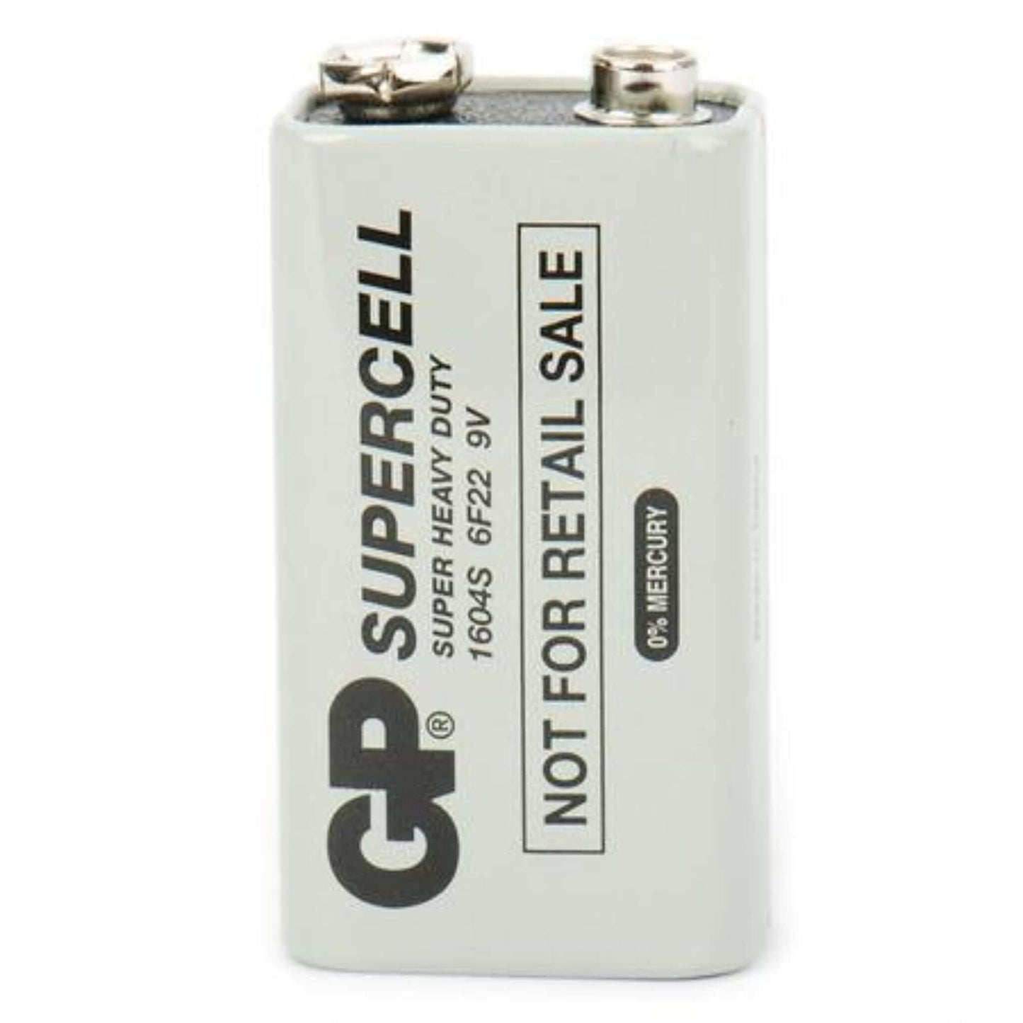 GP SuperCell 9V battery, reliable power source for electronic devices, featuring super heavy duty design.