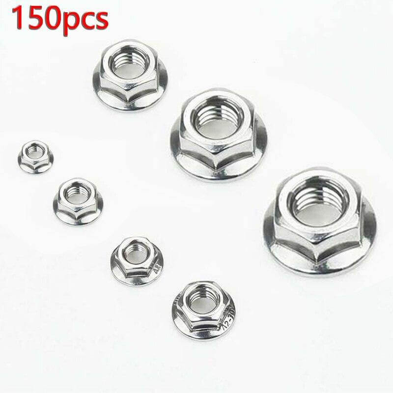 150PCS Hex Flange Nuts Assortment M3 - M12 - Sun Cheong Computer Company Limited
