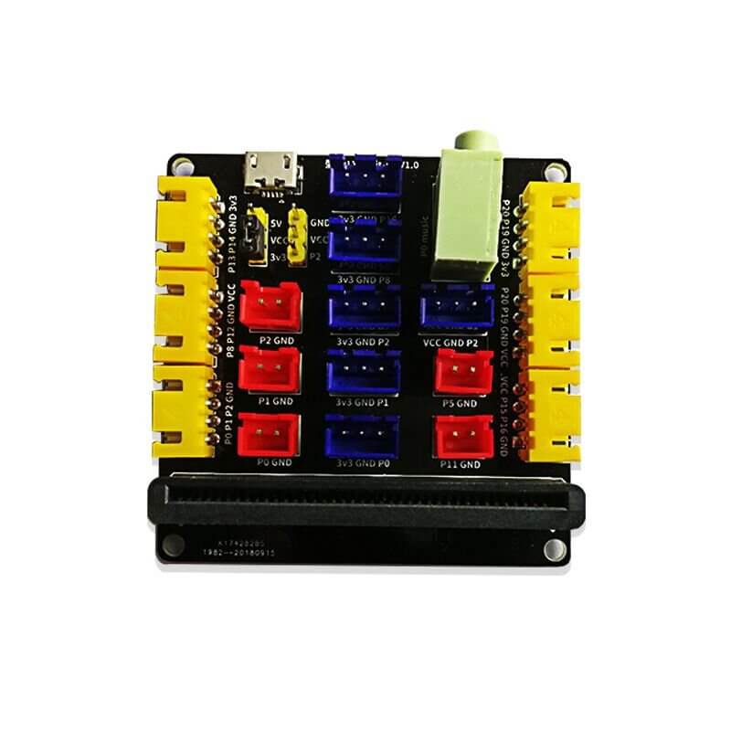 Micro:bit Expansion Board Module featuring multiple ports for easy connection and sensor integration in Python programming.