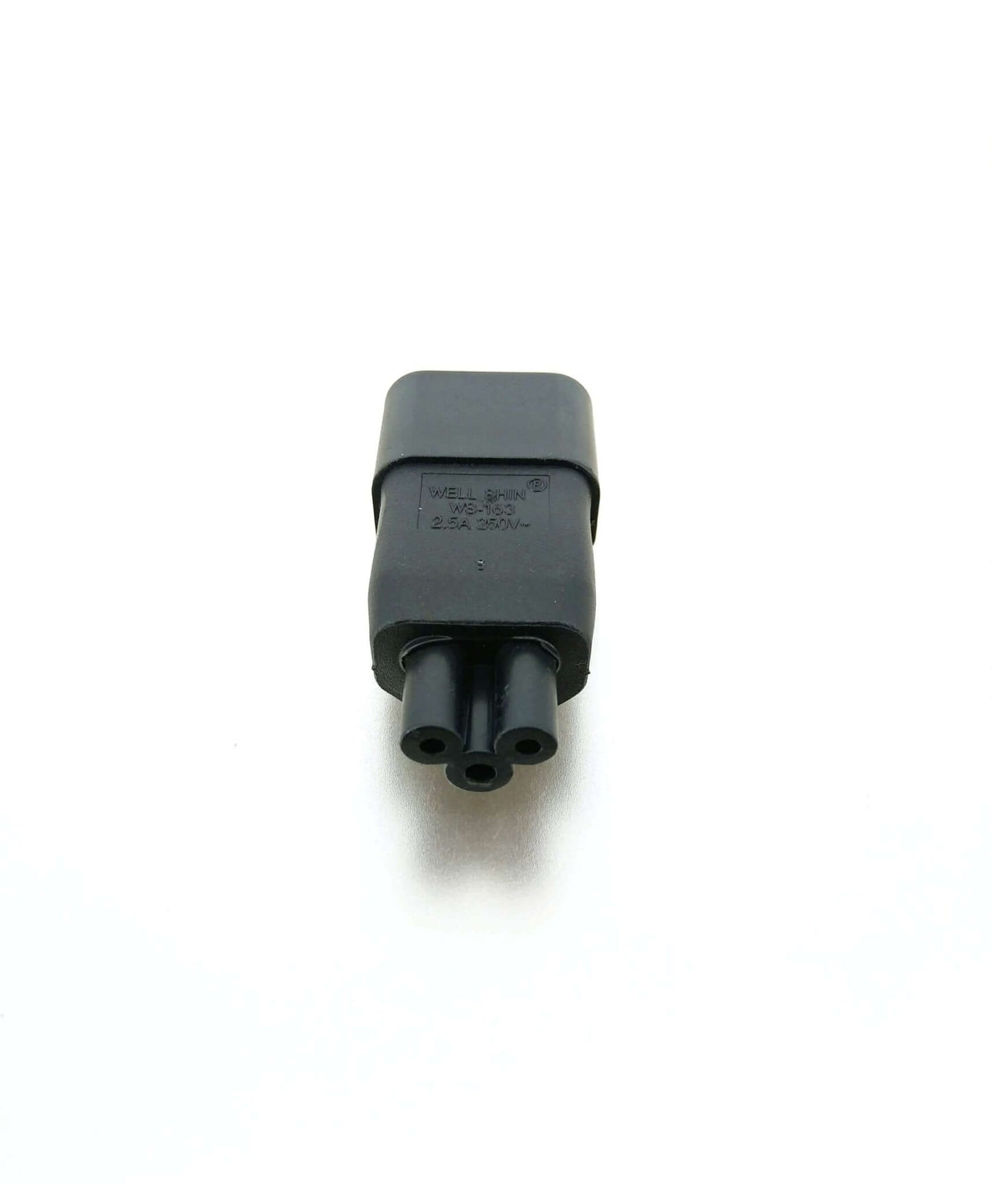 IEC 320 C14 to C5 AC Adapter connector for laptops, featuring a Mickey Mouse design for reliable power compatibility.