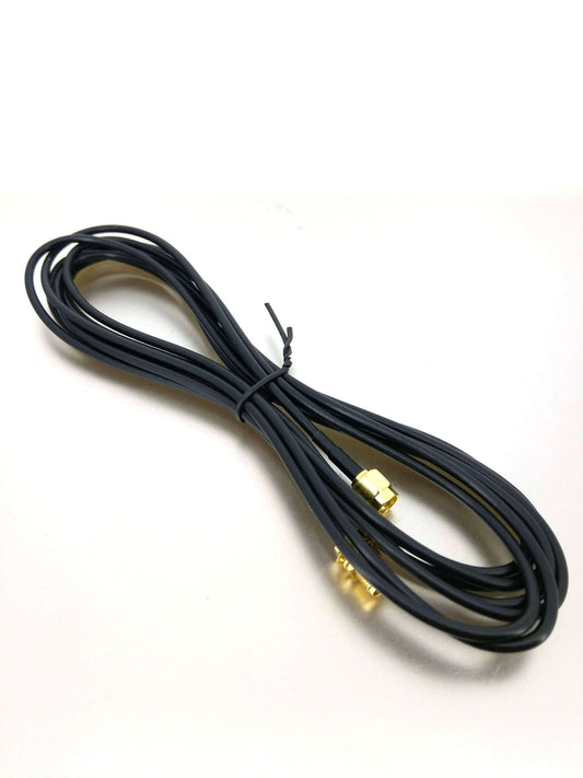 WiFi antenna extension cable 3M RG174 RP-SMA-J to RP-SMA-K black coaxial cable for reliable wireless connections.