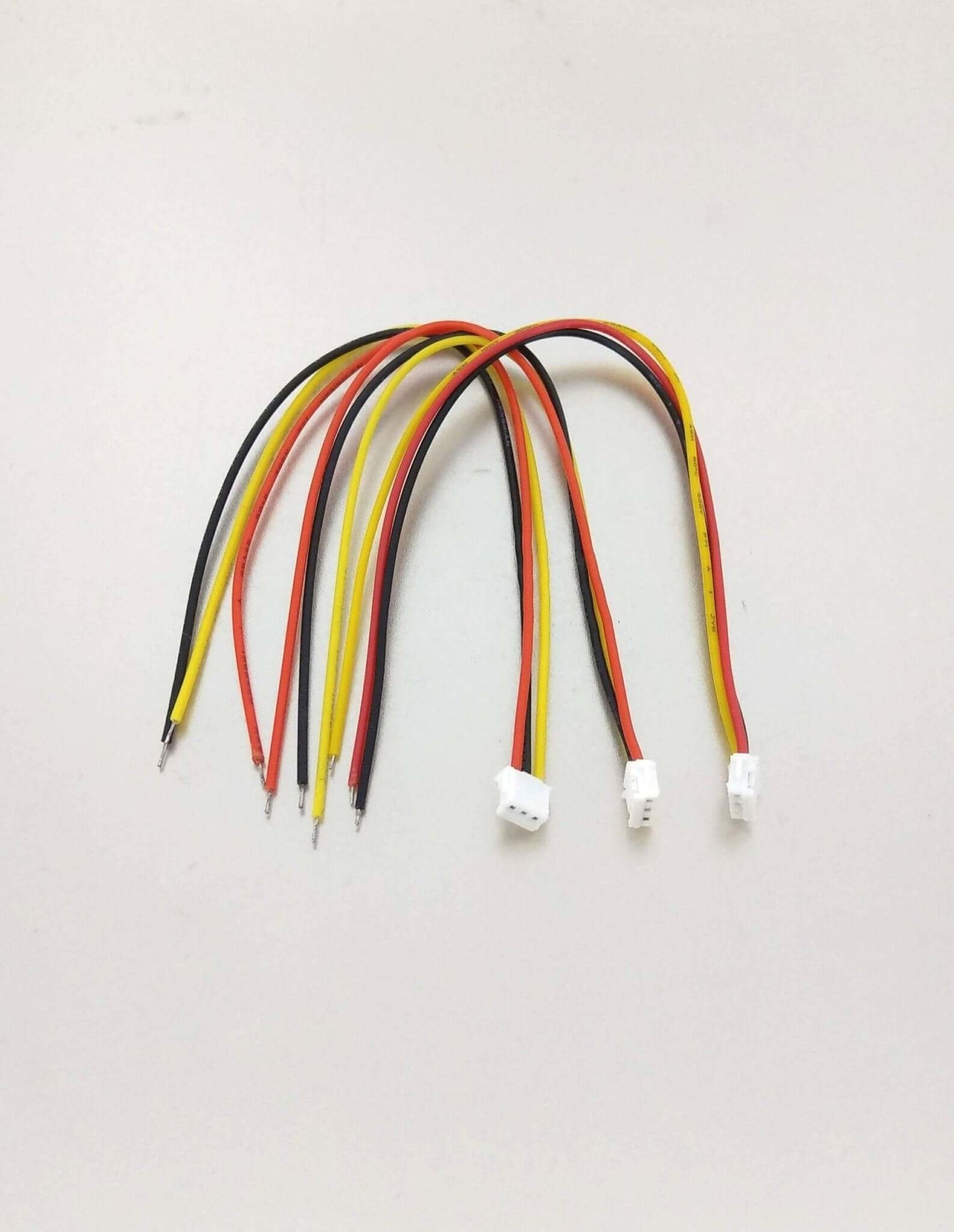 3pcs 1.5mm 3Pin JST ZH Female Connector cable set with 26AWG wires, 150mm length, ideal for electronic projects.