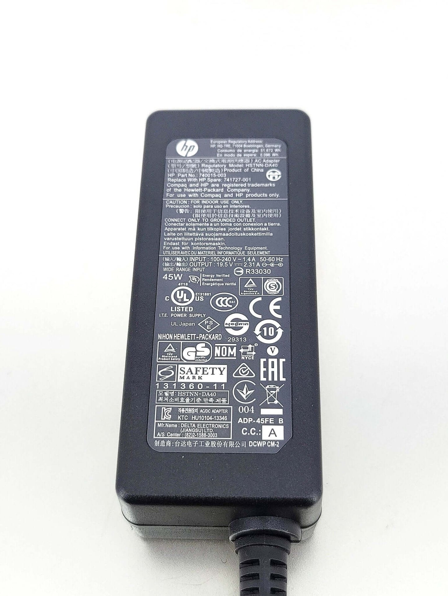 HP 45W 19.5V 2.31A Laptop Charger with 4.5x3.0mm Connector - Sun Cheong Computer Company Limited