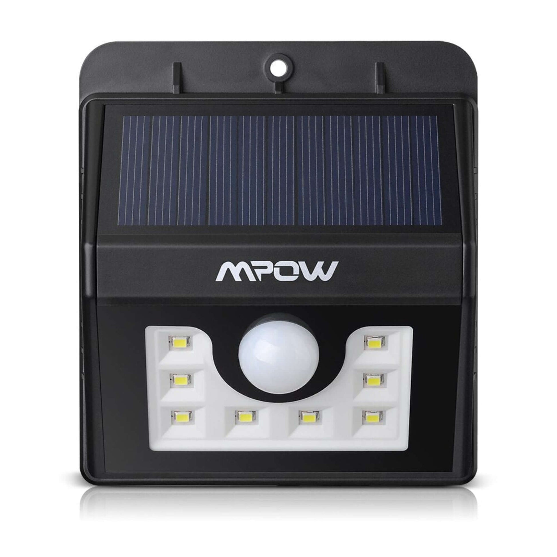 Mpow 8 LED Solar Motion Sensor Outdoor Light with IP65 waterproof rating and solar panel