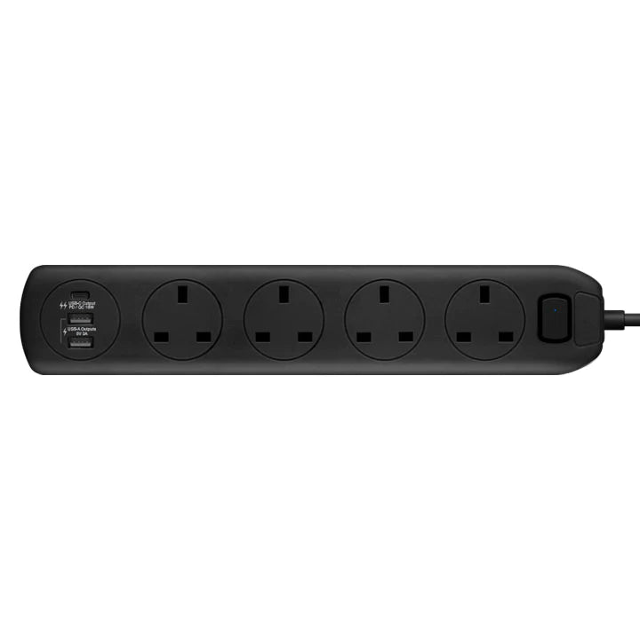 Maxpower RY40C Power Strip 4 way with USB Ports