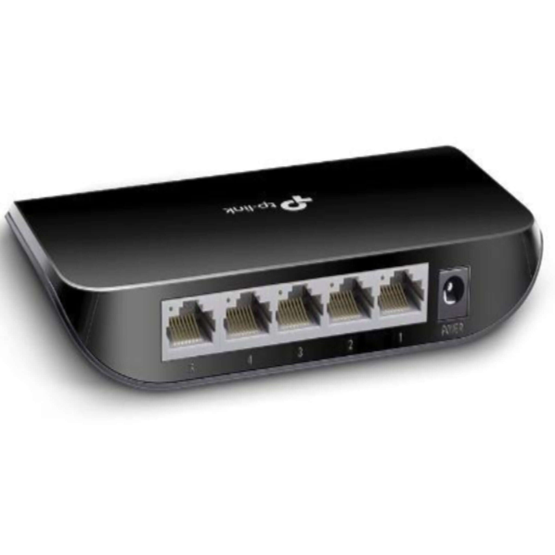 TP-LINK TL-SG1005D 5-Port Gigabit Desktop Switch with five Ethernet ports for high-speed networking.