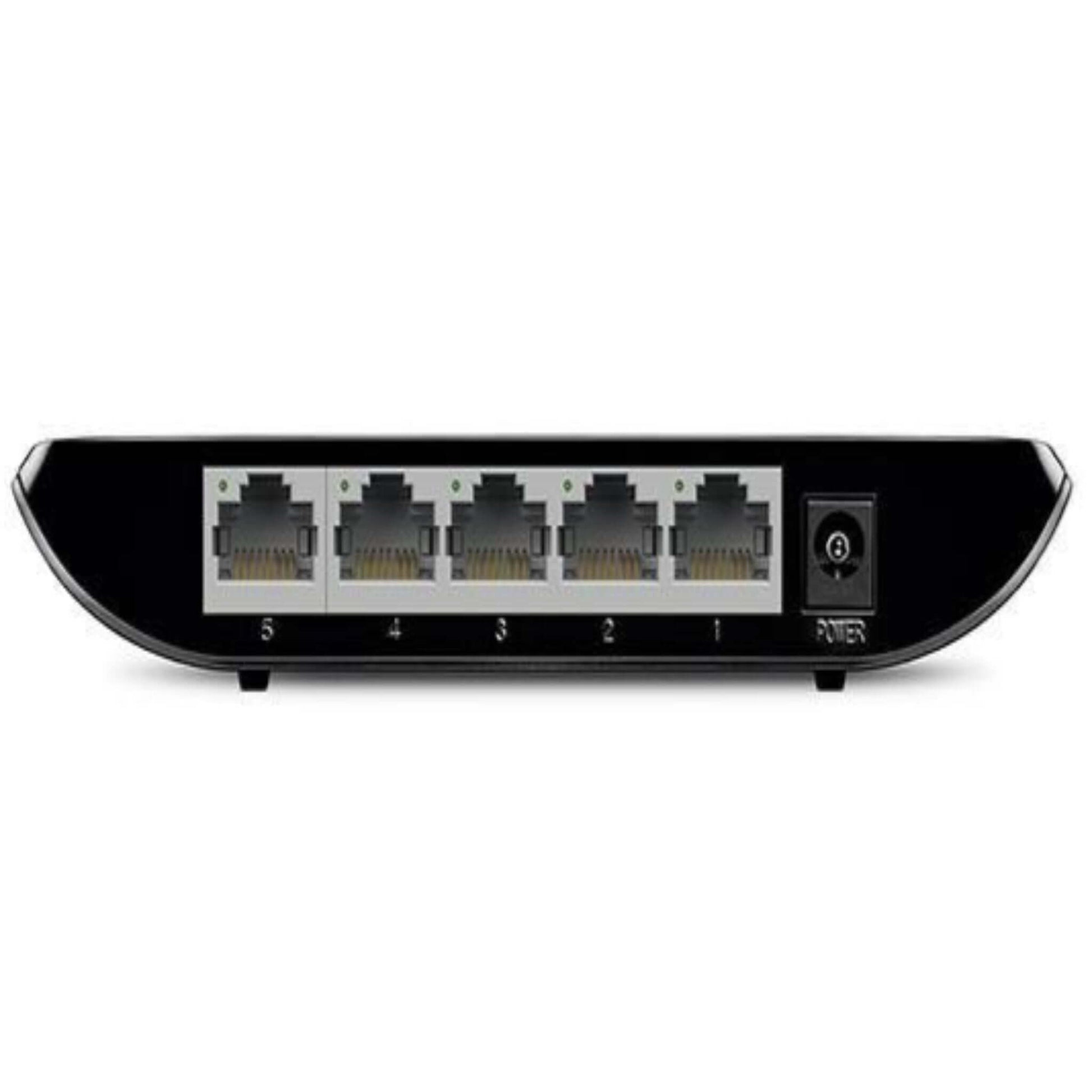 TP-LINK TL-SG1005D 5-Port Gigabit Desktop Switch with Ethernet ports for high-speed networking.