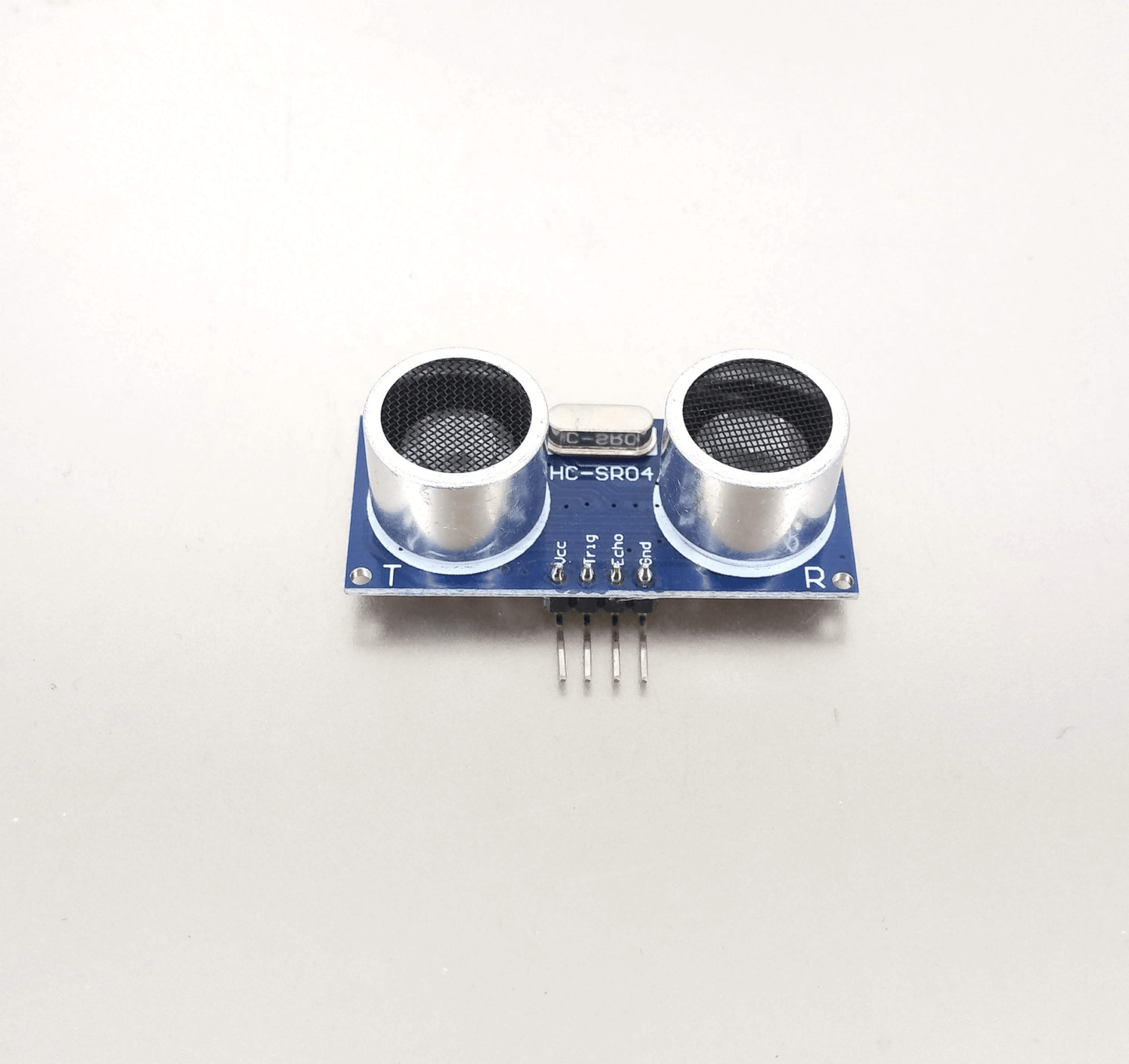 HC-SR04 ultrasonic sensor module for Arduino and Raspberry Pi, featuring high precision distance measurement.