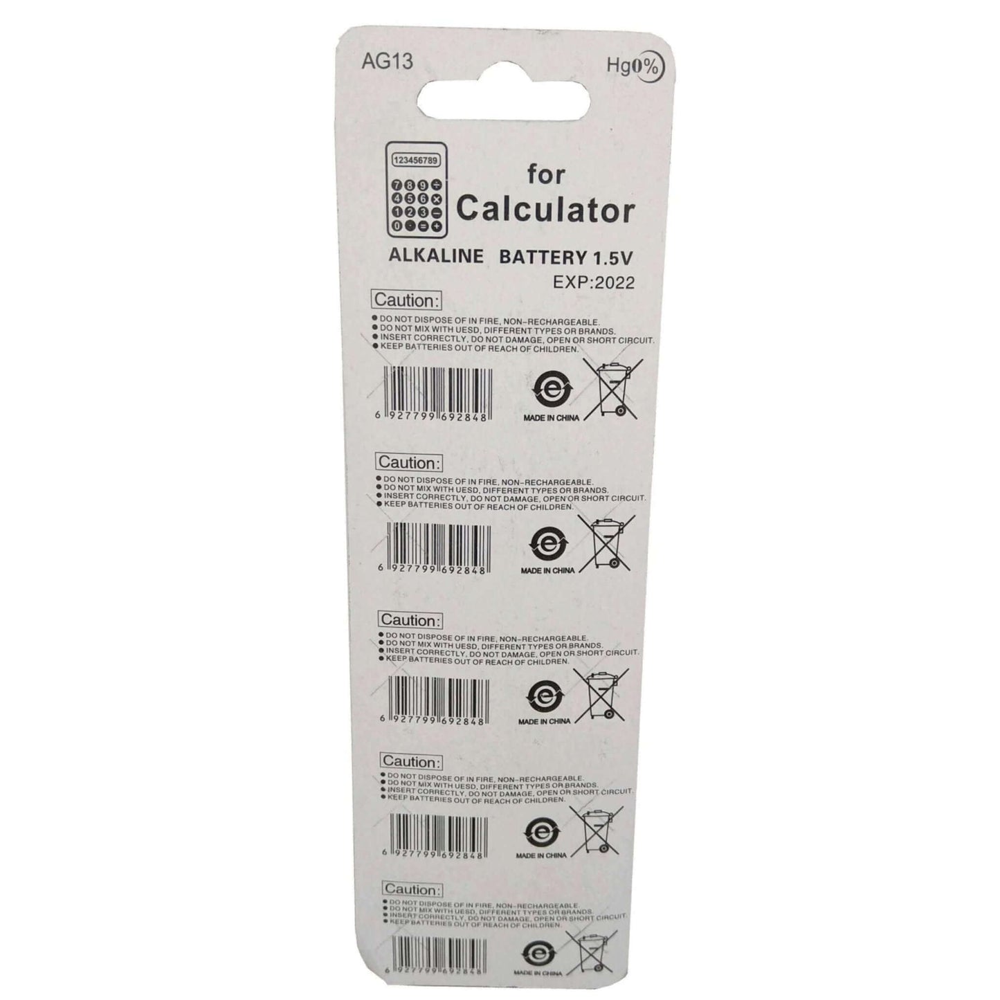 AG13 LR44 alkaline button cell batteries for calculators, 1.5V, packaged for convenience and longevity.