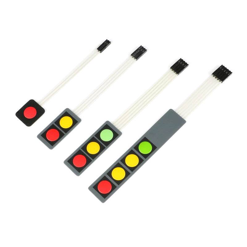 1 2 3 4 Key Button Membrane Switch for Arduino with colored buttons for control panel DIY projects.
