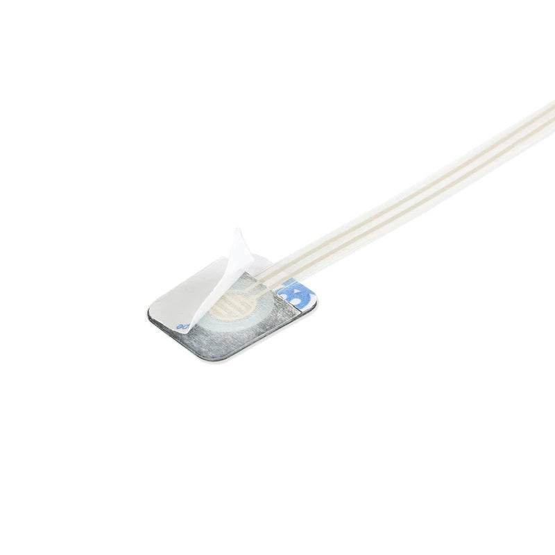 1 2 3 4 key button membrane switch for Arduino, showing adhesive backing and connector cable.