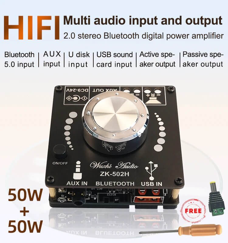Bluetooth Amplifier Module 50w + 50w - Sun Cheong Computer Company Limited